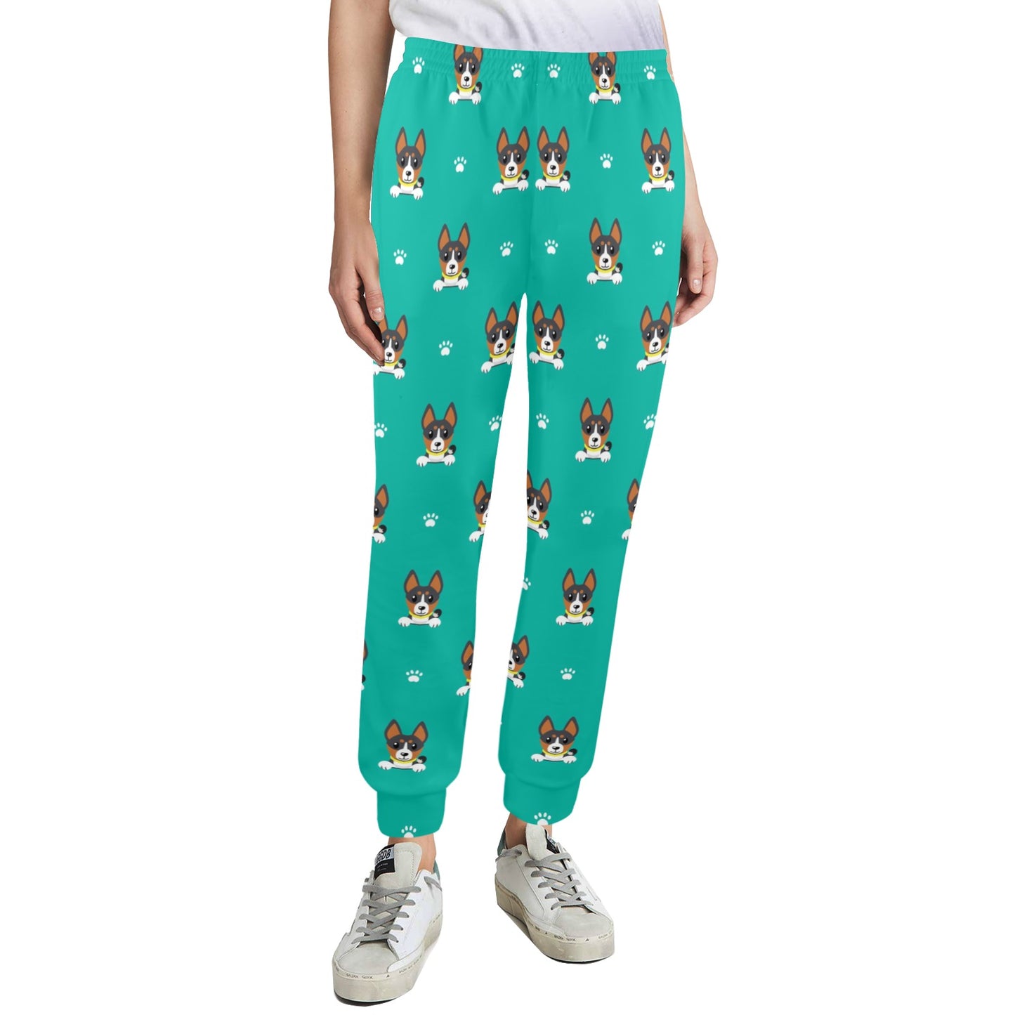 Basenji Pattern Print Design 03 Women's Casual Track Pants