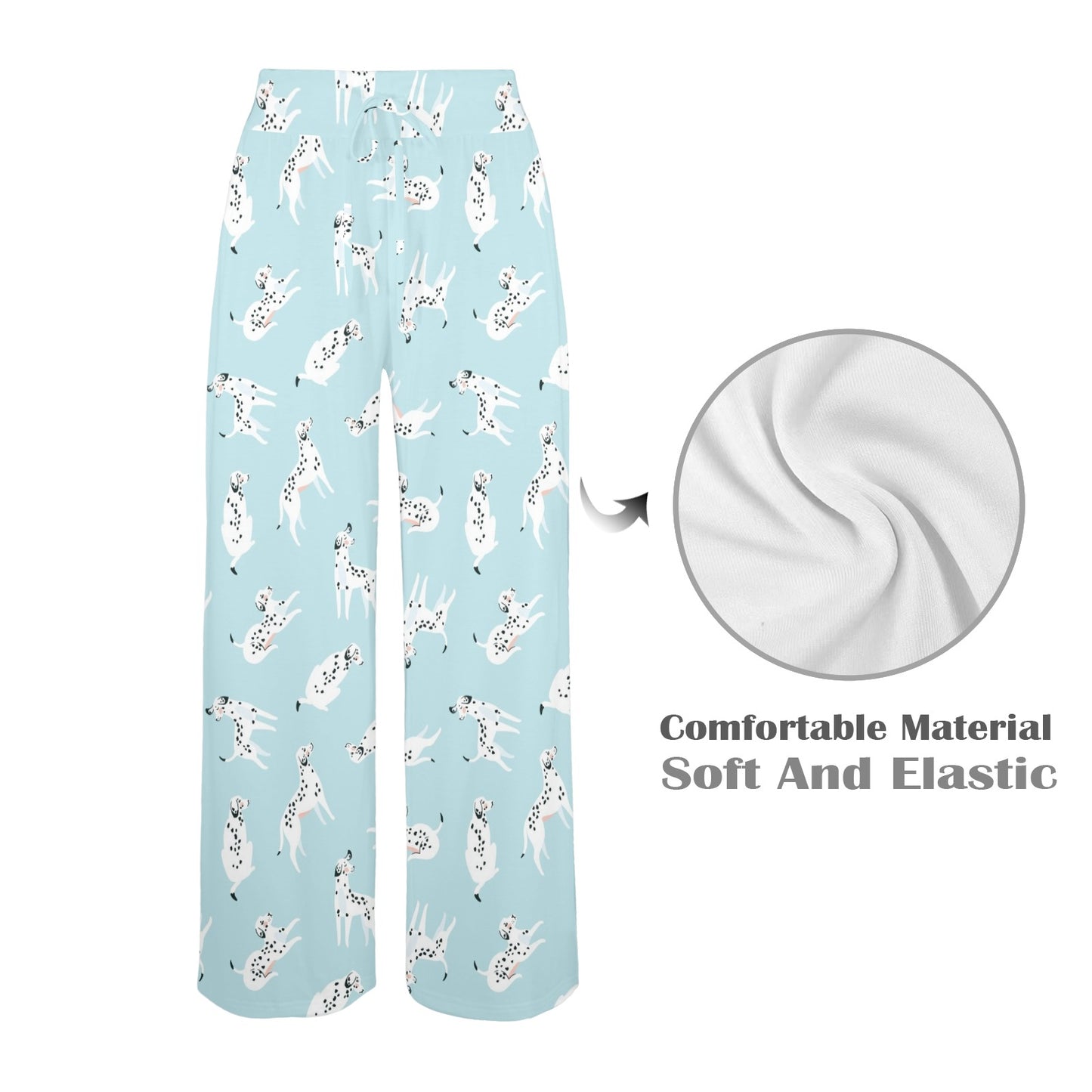 Dalmatians Design Print Pattern JJ052 Women's Wide Leg Lounge Pants