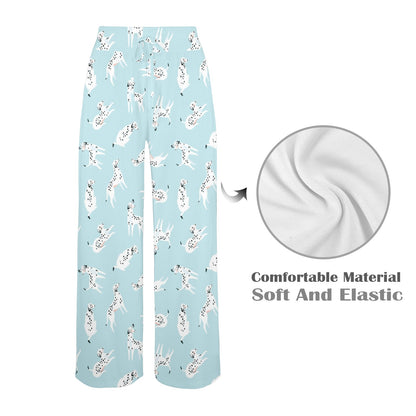 Dalmatians Design Print Pattern JJ052 Women's Wide Leg Lounge Pants