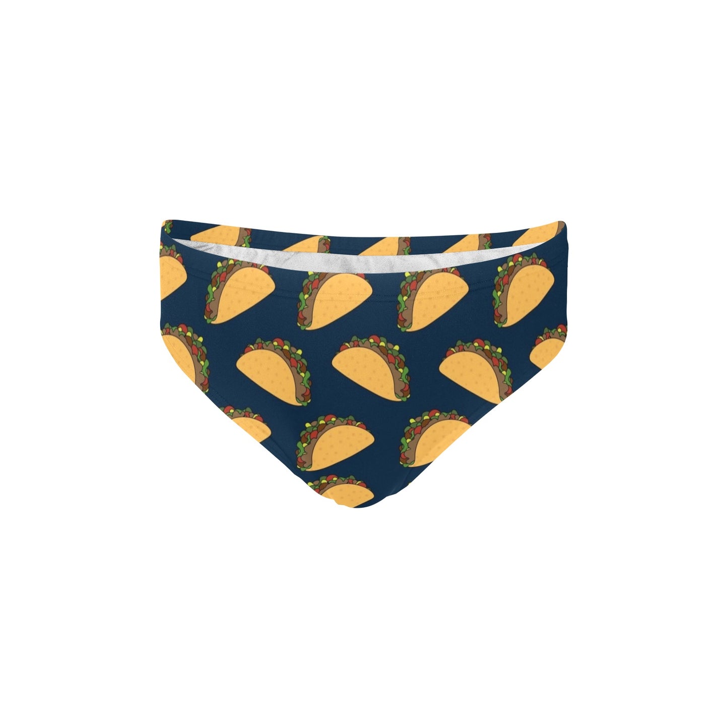 Taco Pattern Print Design TC04 Men's Swimming Briefs