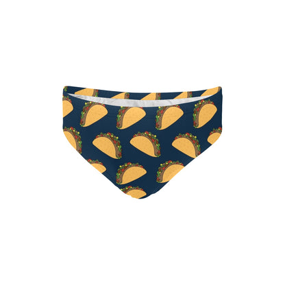 Taco Pattern Print Design TC04 Men's Swimming Briefs