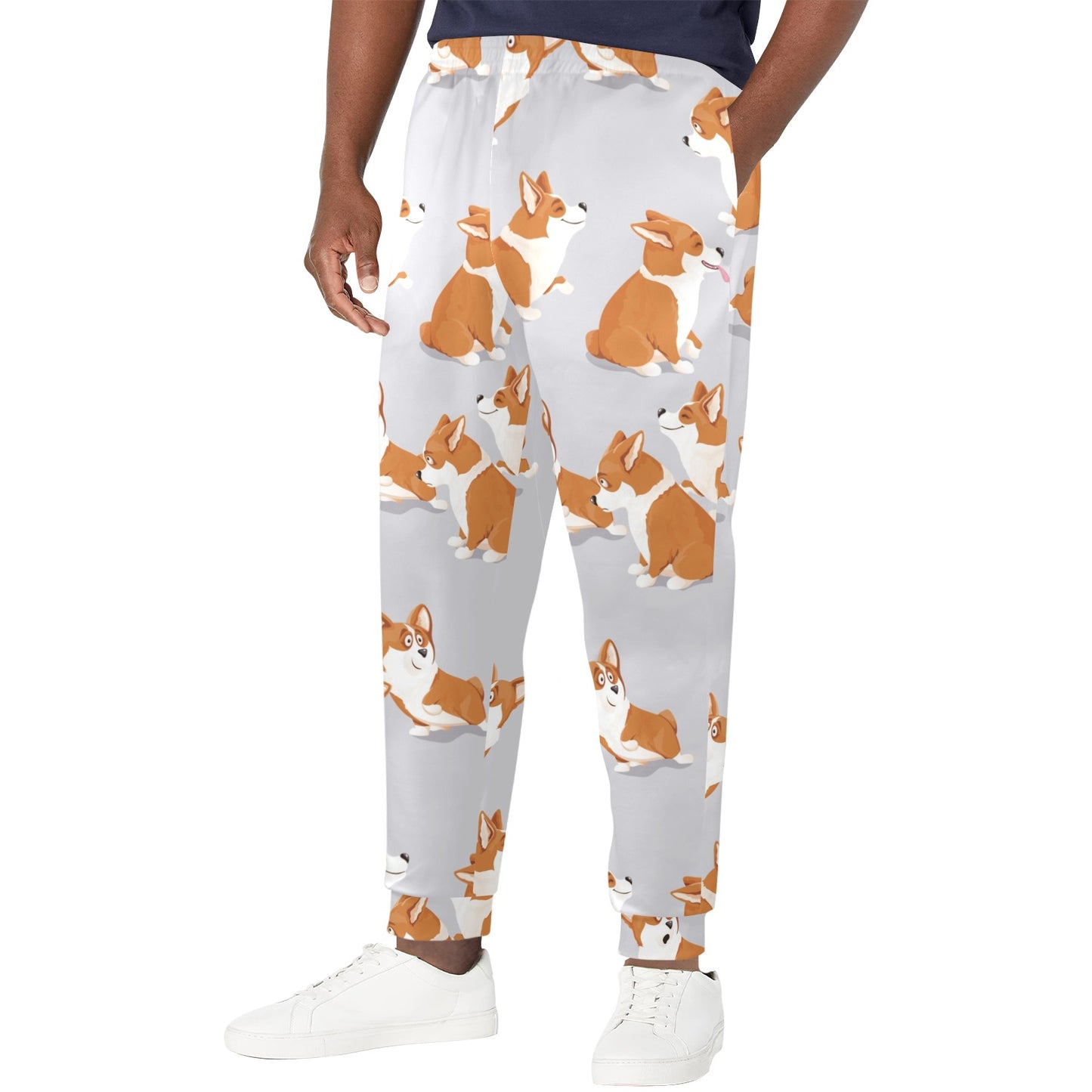 Pembroke Welsh Corgis Pattern Print Design A04 Men's Casual Track Pants