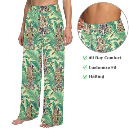 Leopard Pattern Print Design 03 Women's Wide Leg Lounge Pants