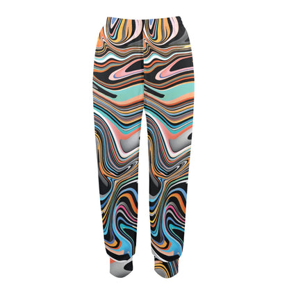 Liquid Pattern Print Design 02 Women's Casual Track Pants