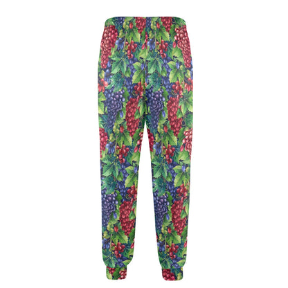 Grape Pattern Print Design GP02 Men's Casual Track Pants