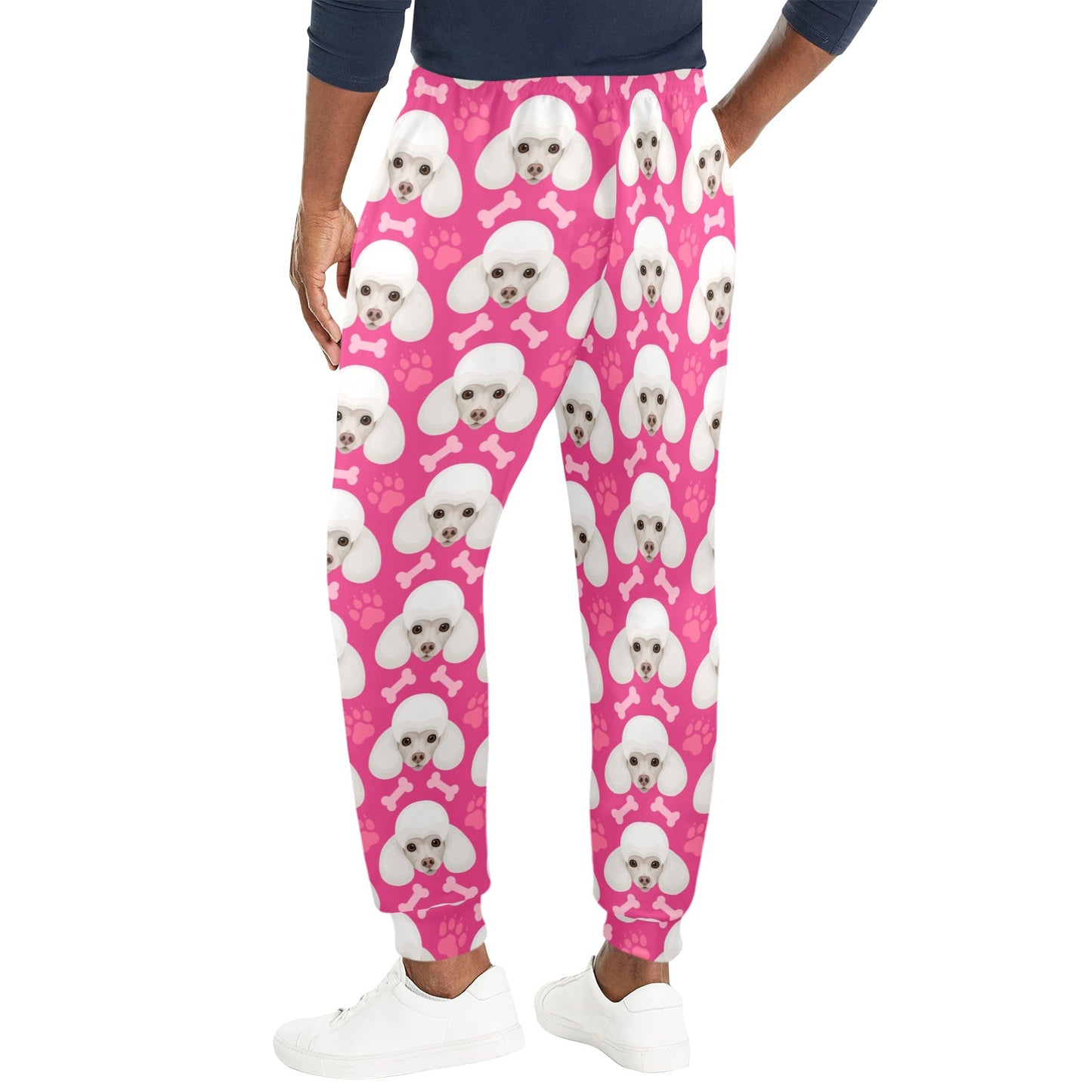 Poodle Pattern Print Design A04 Men's Casual Track Pants