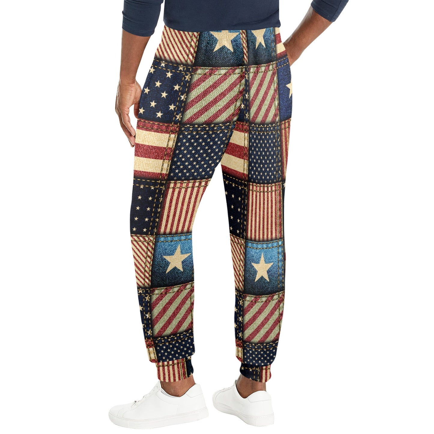 American flag Patchwork Design Men's Casual Track Pants