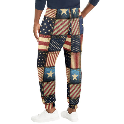 American flag Patchwork Design Men's Casual Track Pants