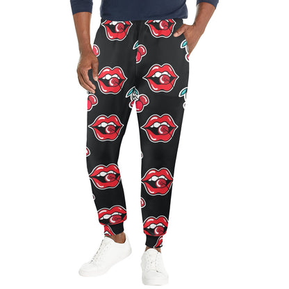 Cherry Pattern Print Design CH04 Men's Casual Track Pants