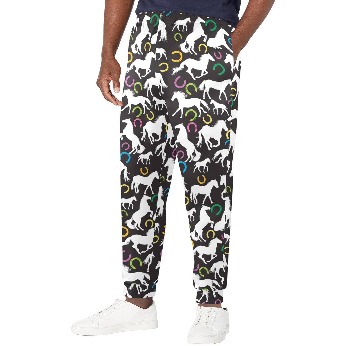 Horse Hoof Colorful Print Design LKS301 Men's Casual Track Pants