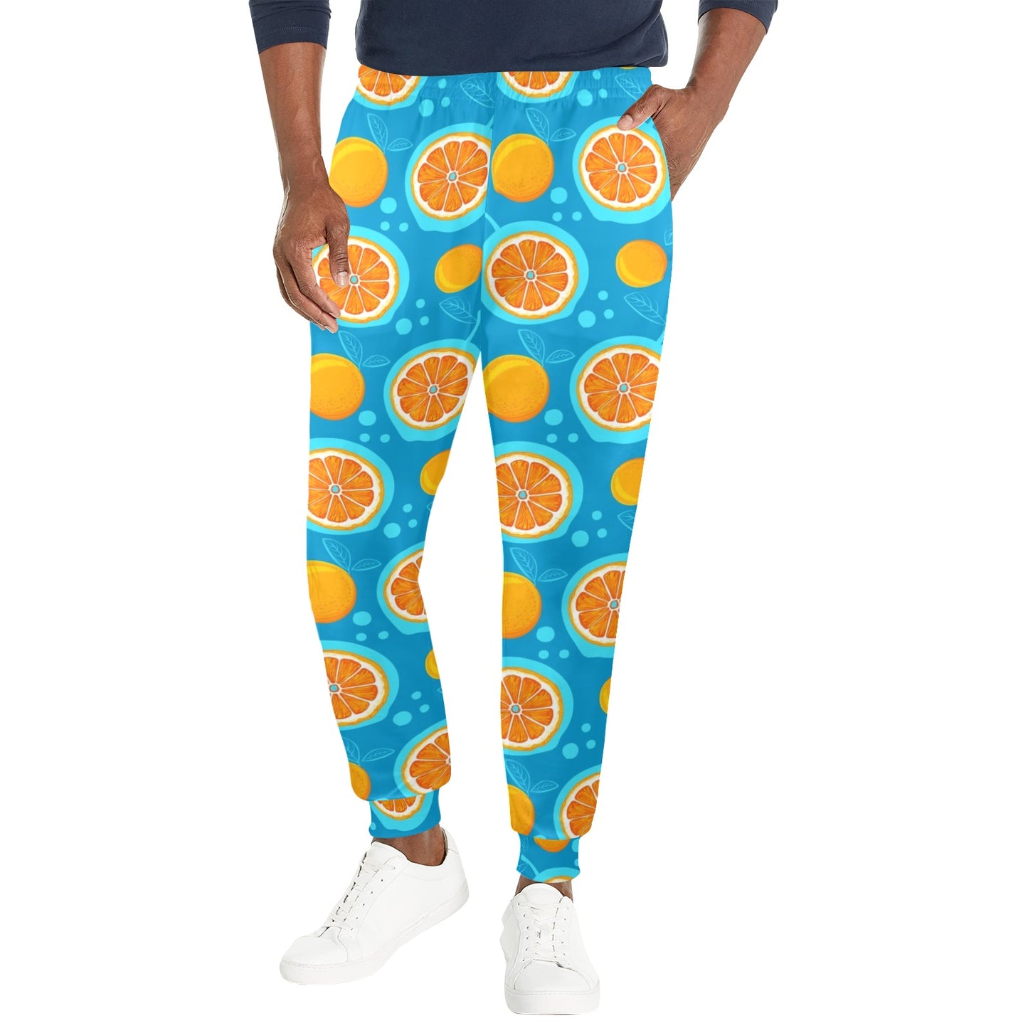 Grapefruit Pattern Print Design GF03 Men's Casual Track Pants