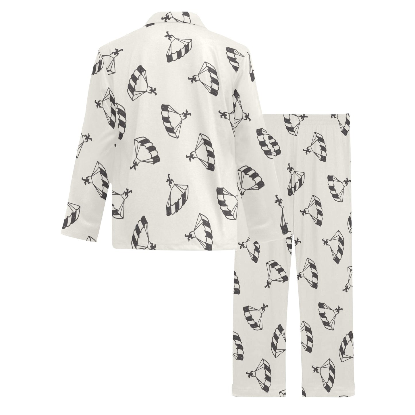 Skydiver Print Design LKS301 Men's Long Pajama Set