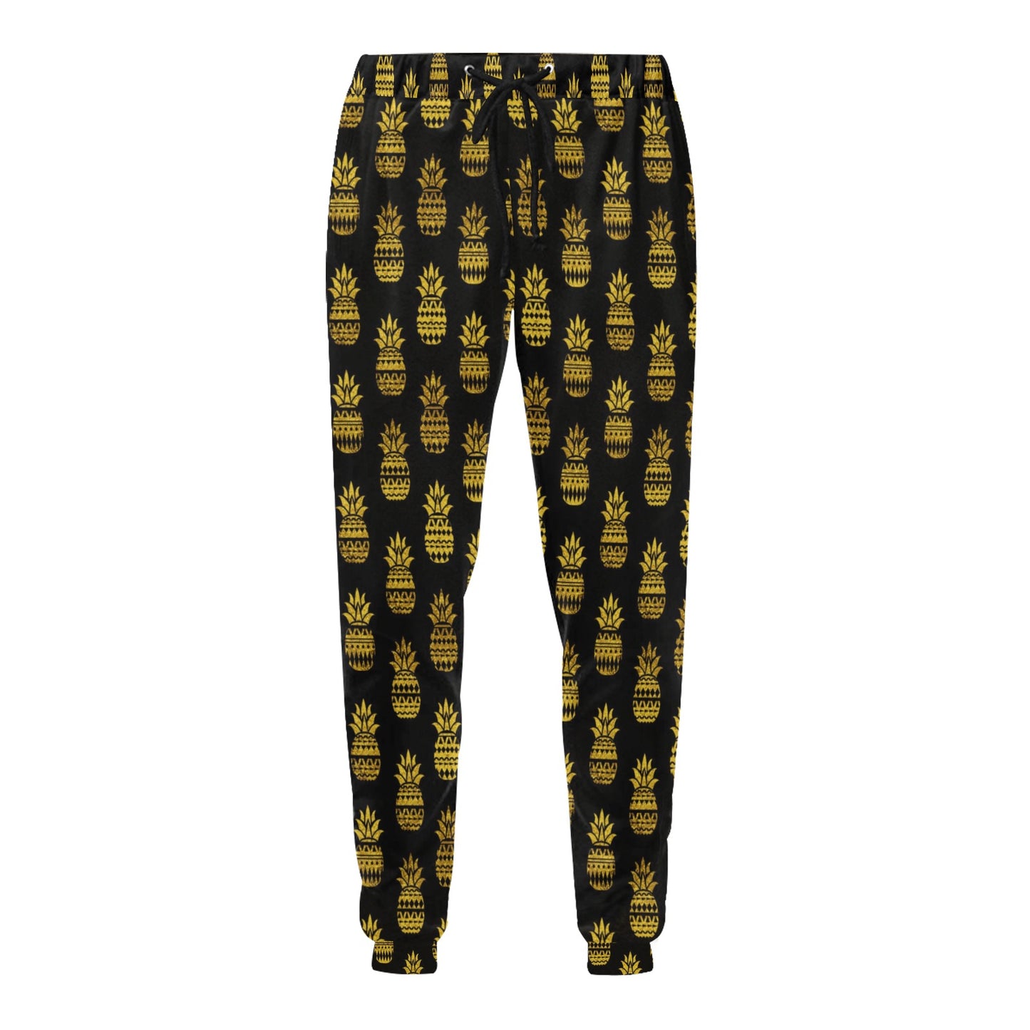 Pineapple Gold Tribal Style Print Men's Sweatpants