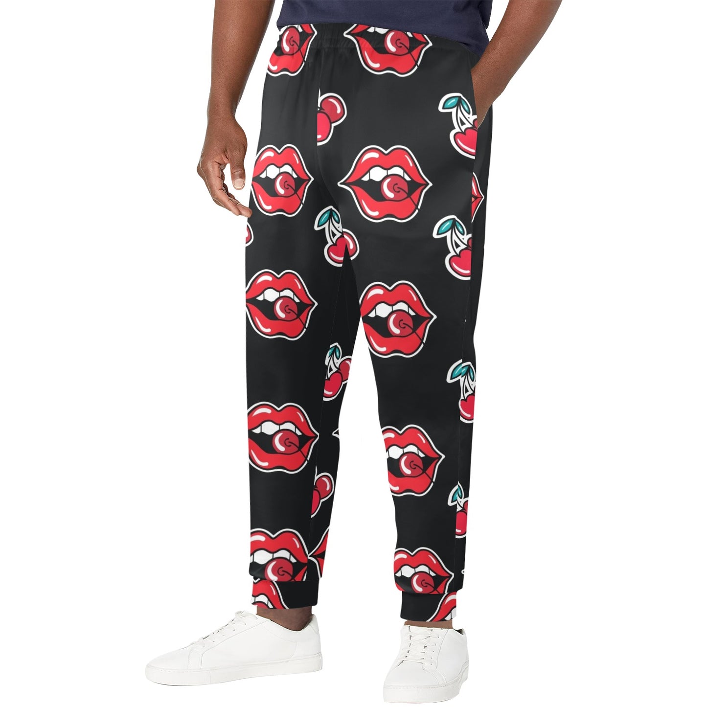 Cherry Pattern Print Design CH04 Men's Casual Track Pants
