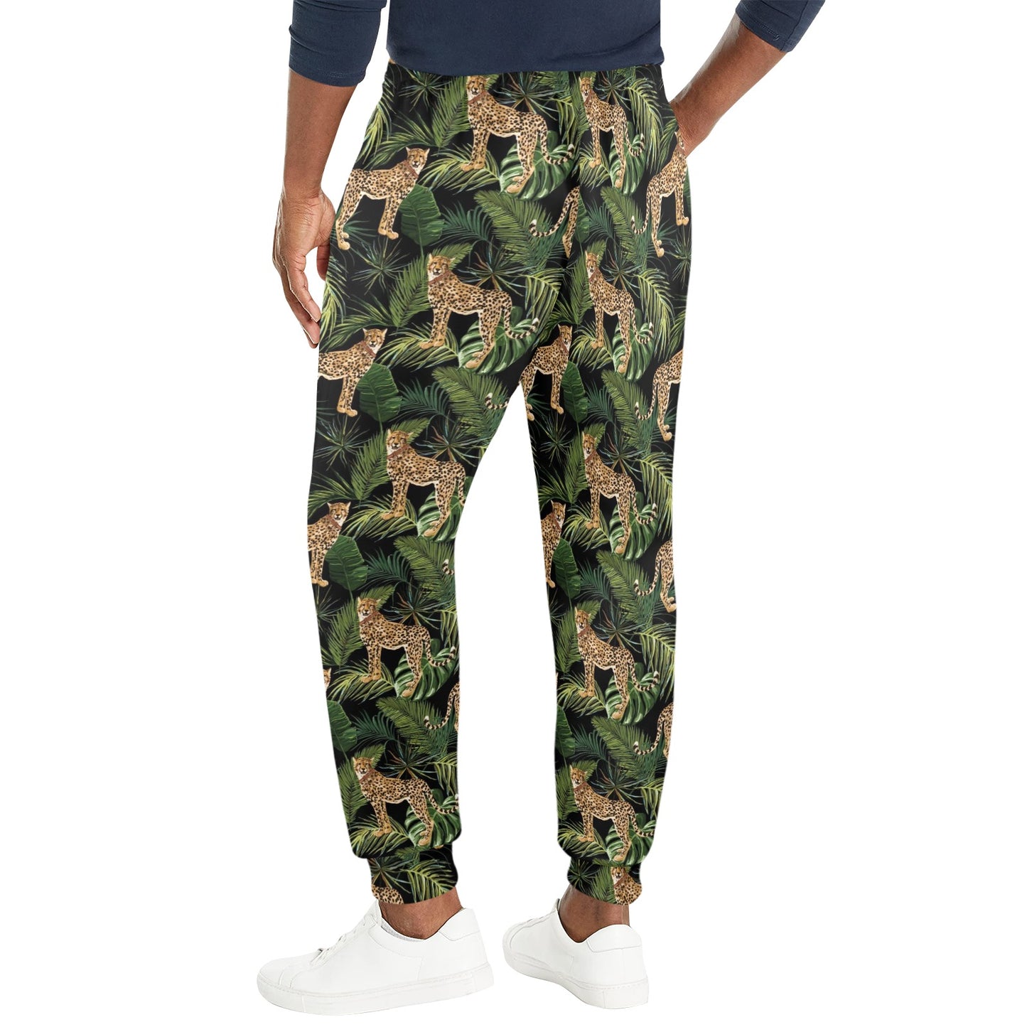 Cheetah Pattern Print Design 05 Men's Casual Track Pants