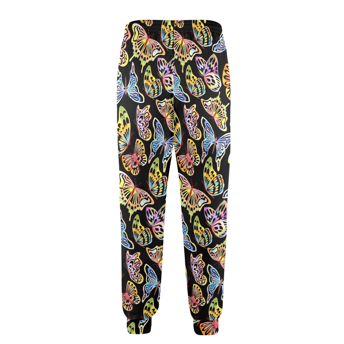 Butterfly Water Color Rainbow Men's Casual Track Pants