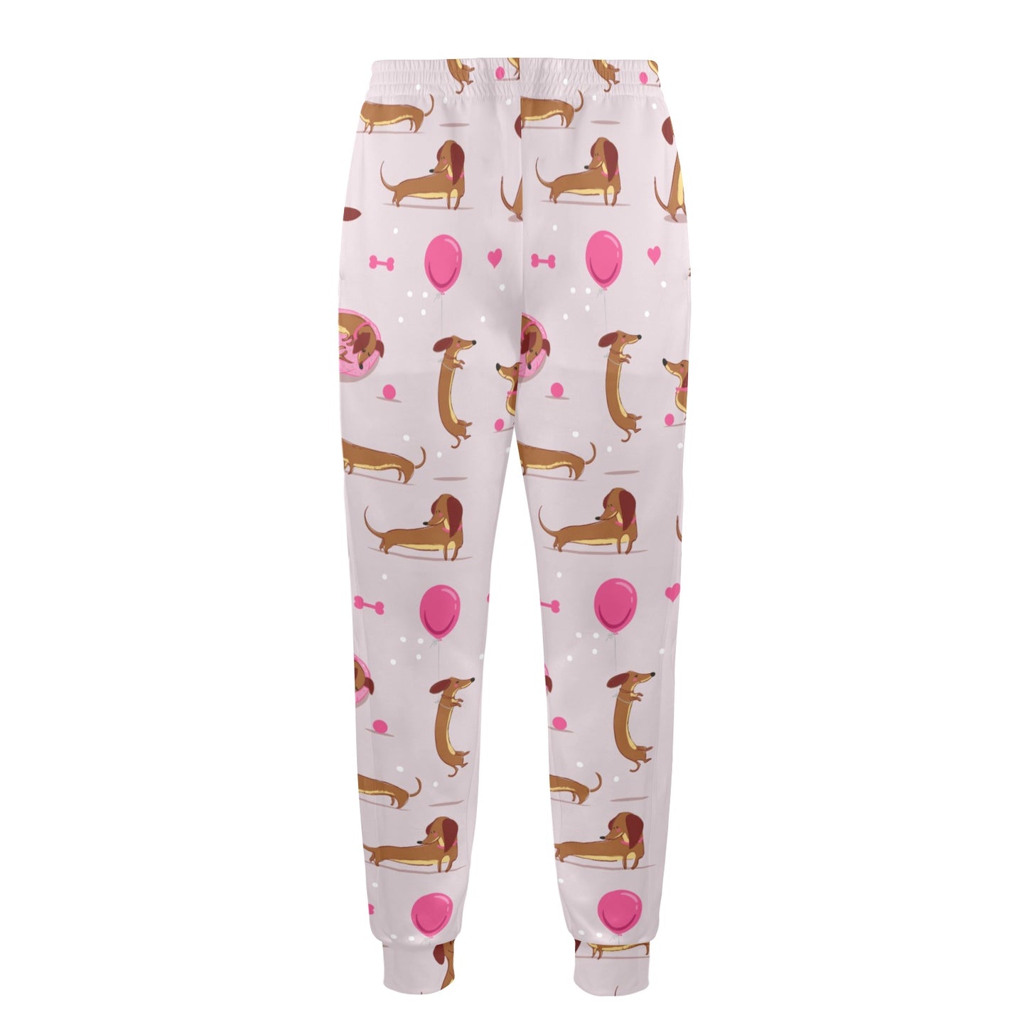 Dachshund Pattern Print Design 10 Men's Casual Track Pants