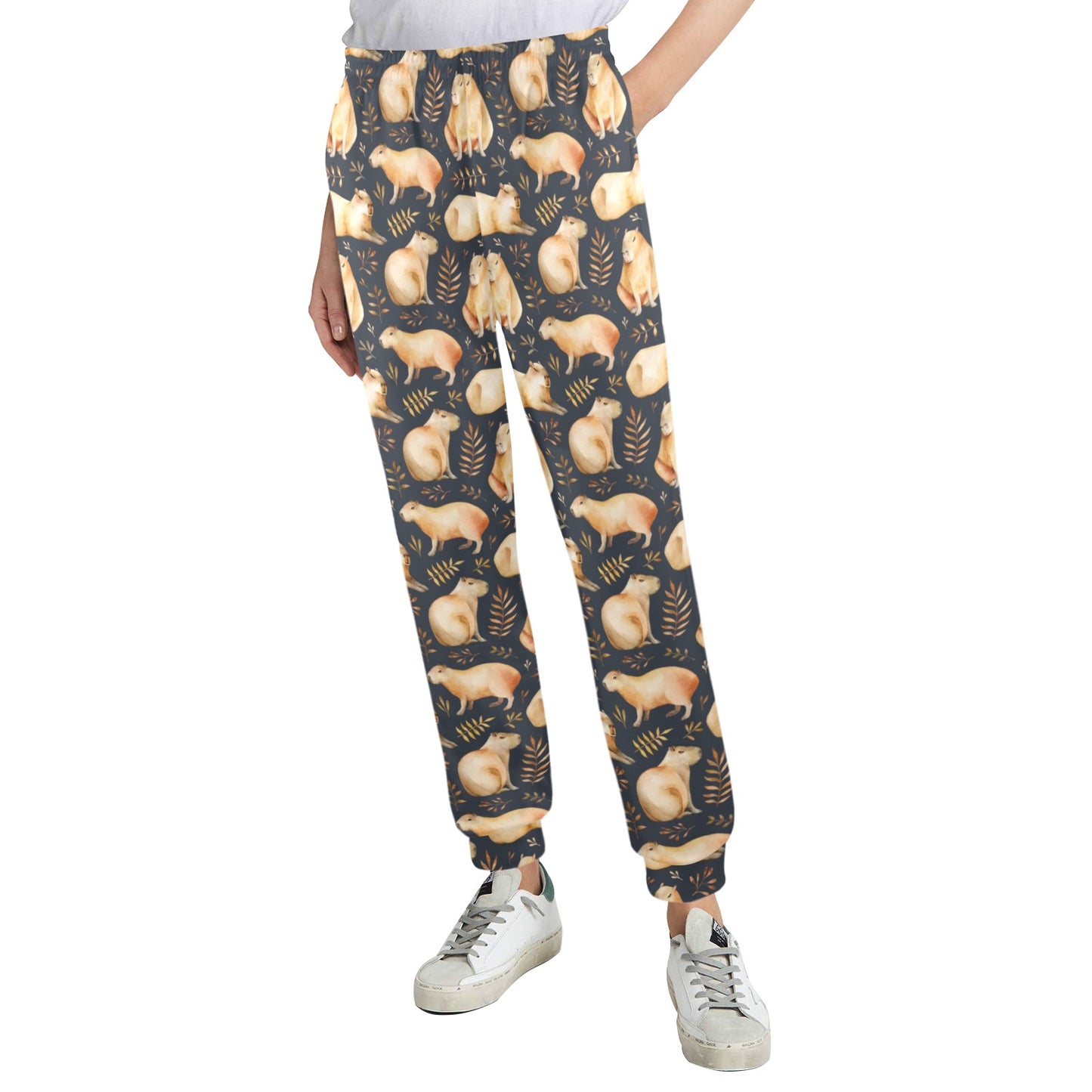 Capybara Pattern Print Design 02 Women's Casual Track Pants