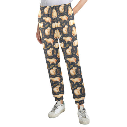 Capybara Pattern Print Design 02 Women's Casual Track Pants