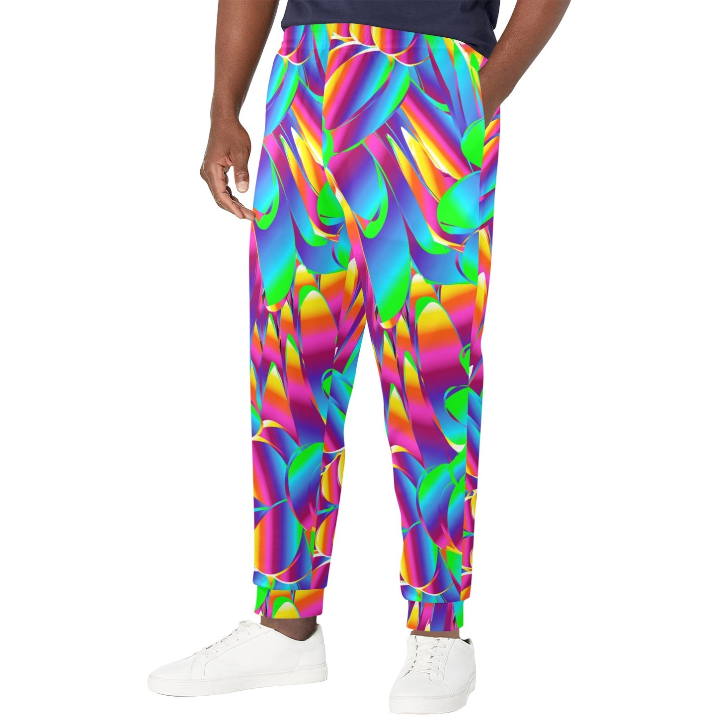 Psychedelic Trippy Pattern Men's Casual Track Pants