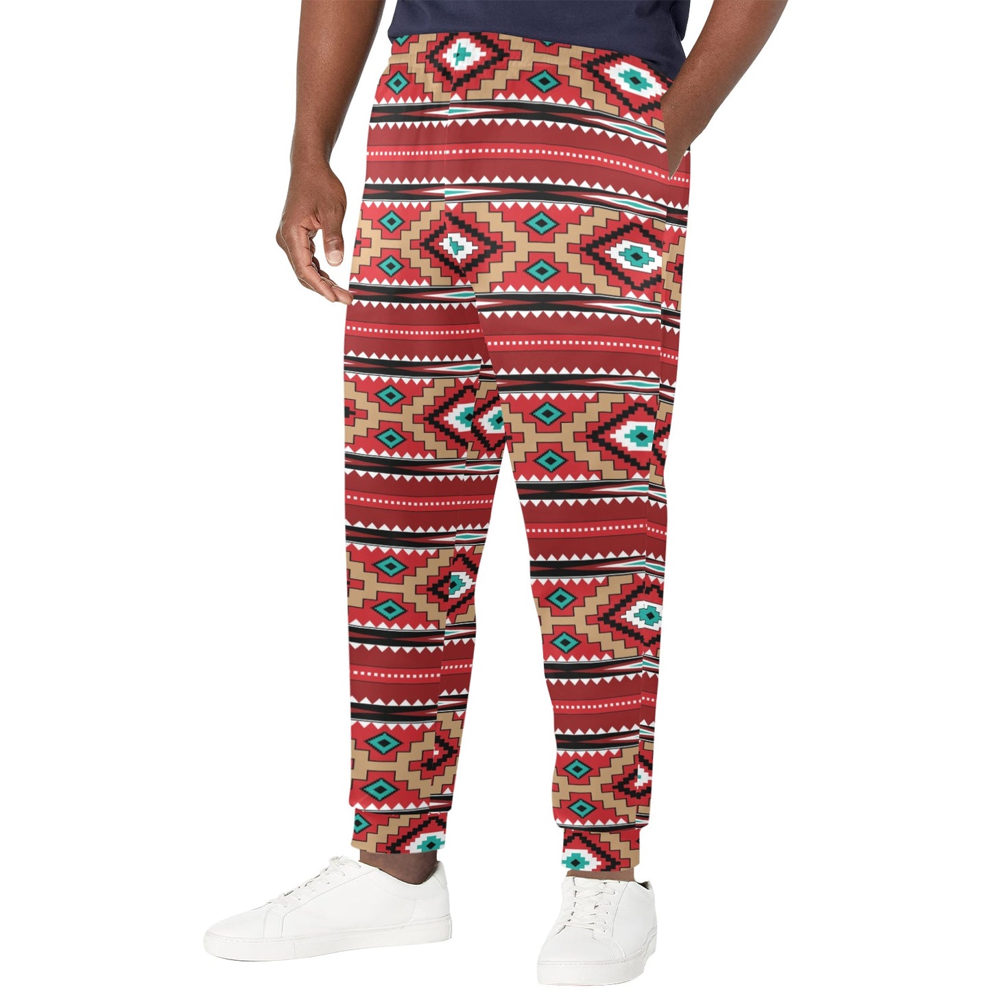 Ethnic Design Print Pattern JJ0136 Men's Casual Track Pants