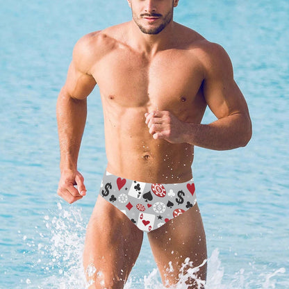 Casino Pattern Print Design 01 Men's Swimming Briefs
