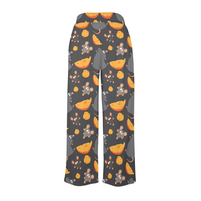 Rat Pattern Print Design 04 Women's Wide Leg Lounge Pants