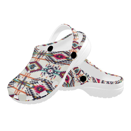 Indian Navajo Art Themed Design Print Unisex Clogs Shoes