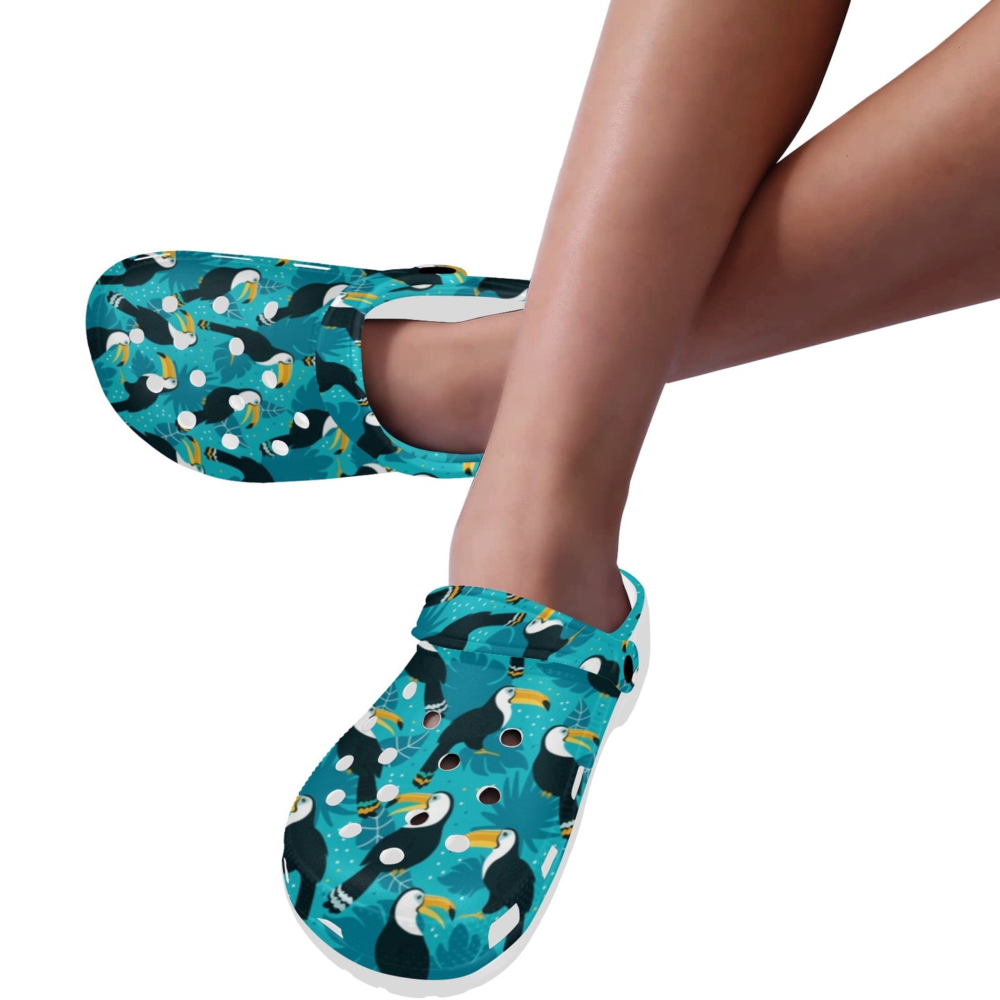 Toucan Parrot Pattern Print Unisex Clogs Shoes