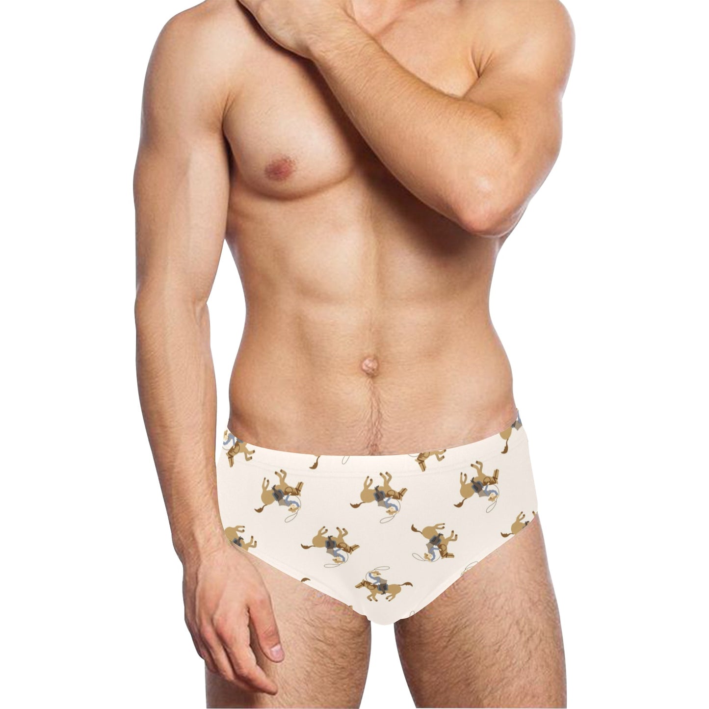Cowboy Pattern Print Design 01 Men's Swimming Briefs