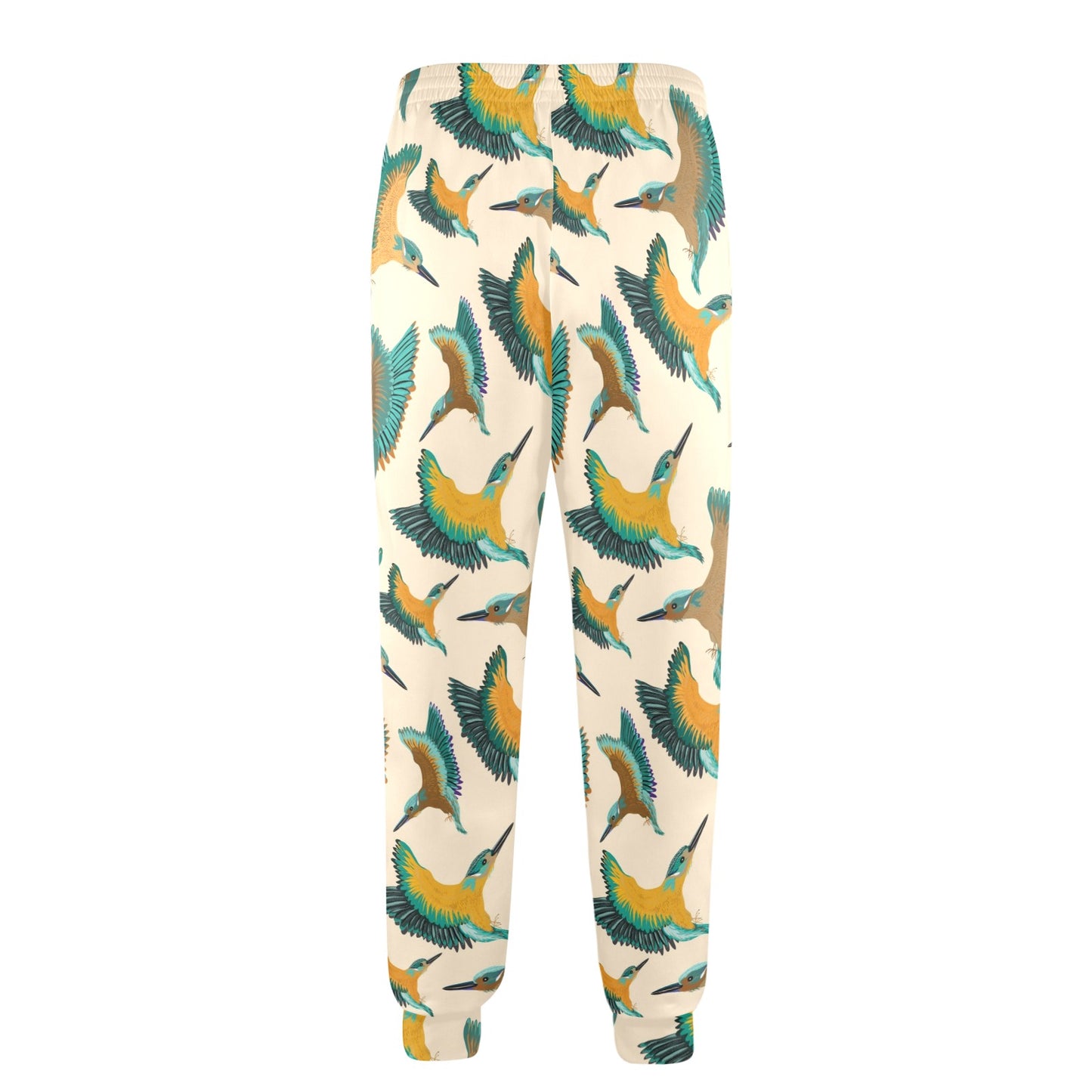 Kingfisher Pattern Print Design 02 Men's Casual Track Pants