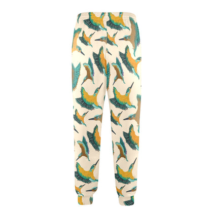 Kingfisher Pattern Print Design 02 Men's Casual Track Pants