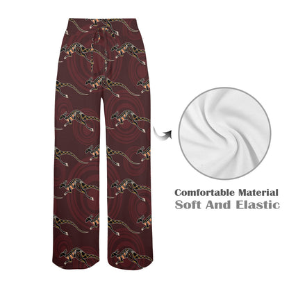 Kangaroos Pattern Print Design 05 Women's Wide Leg Lounge Pants