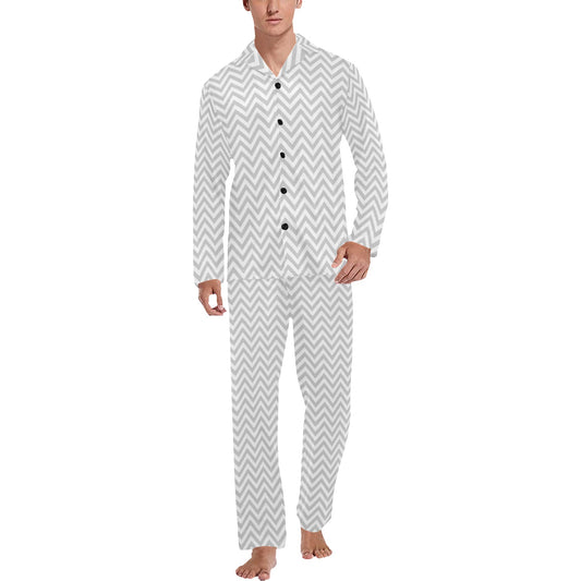 Chevron Print Design LKS401 Men's Long Pajama Set