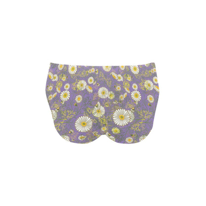 Daisy Pattern Print Design DS011 Men's Swimming Briefs