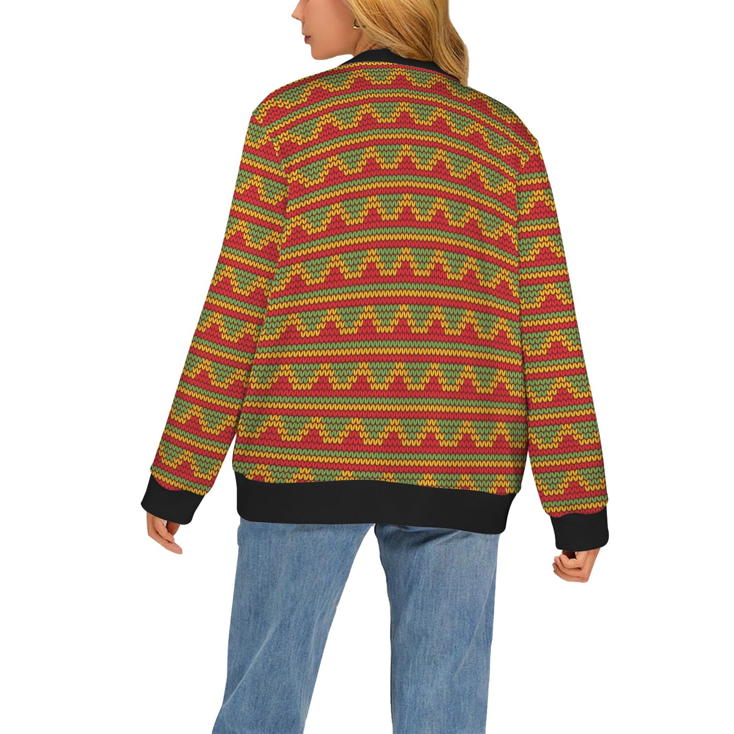 Rasta Reggae Color Print Women's Cardigan