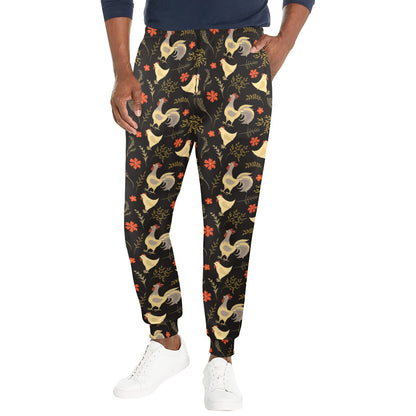 Chicken Pattern Print Design 04 Men's Casual Track Pants