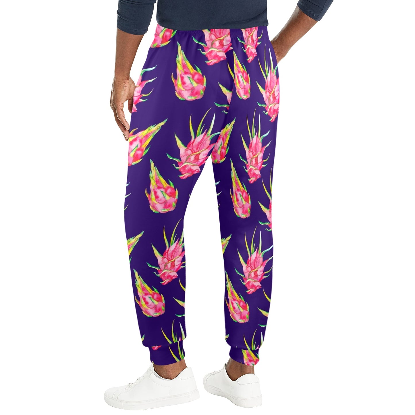 Dragonfruit Pattern Print Design DF02 Men's Casual Track Pants