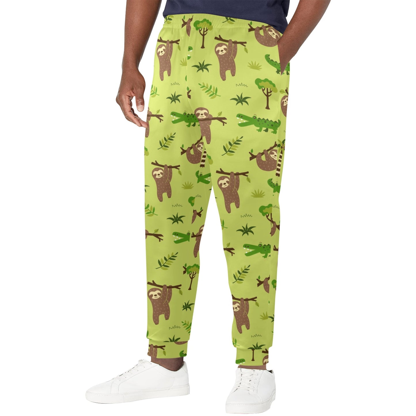 Alligator Pattern Print Design 04 Men's Casual Track Pants