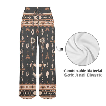 eagles southwestern Design Print Pattern JJ0156 Women's Wide Leg Lounge Pants