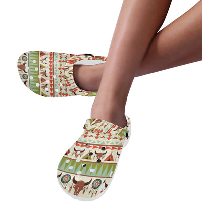 American indian Ethnic Pattern Unisex Clogs Shoes