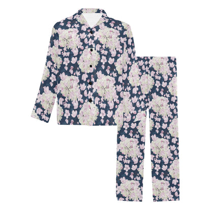 Sakura Print Design LKS305 Men's Long Pajama Set