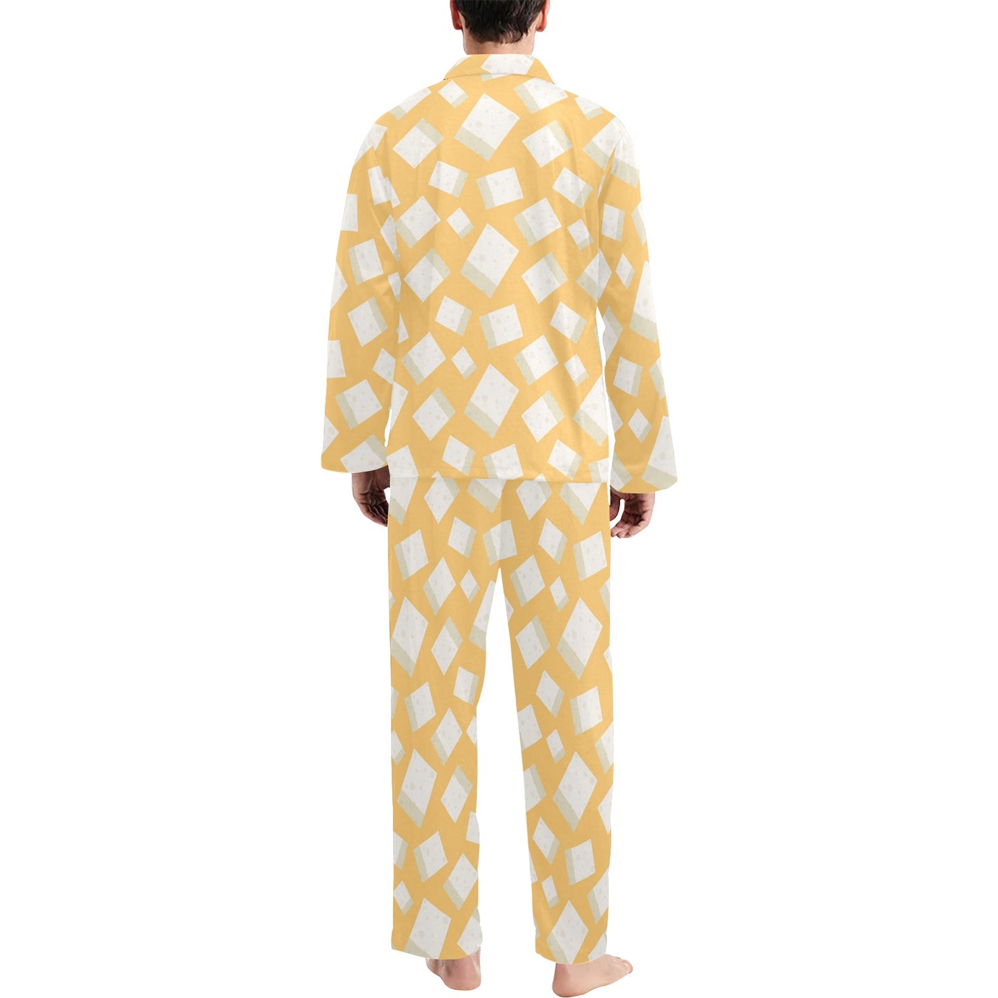 Tofu Print Design LKS302 Men's Long Pajama Set