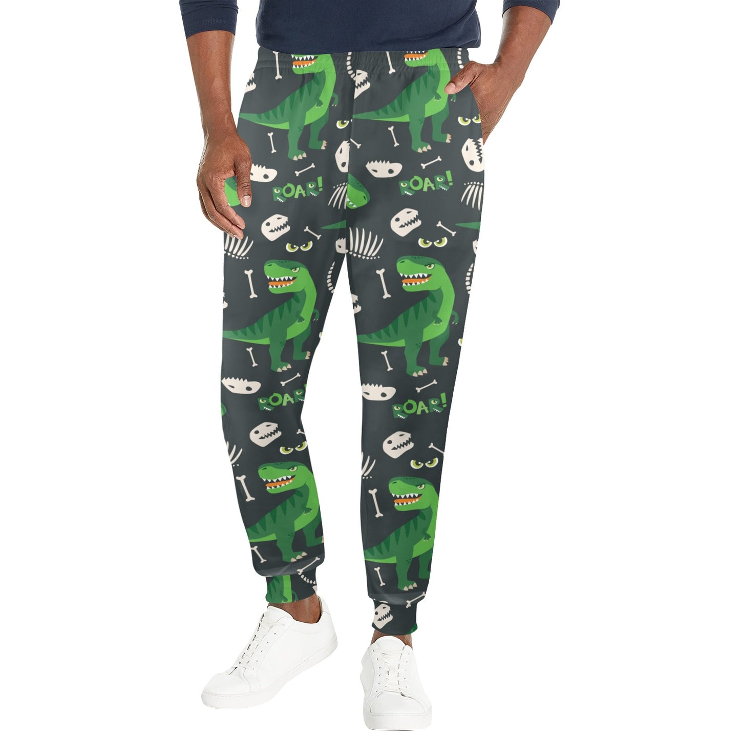 T Rex Pattern Print Design A05 Men's Casual Track Pants