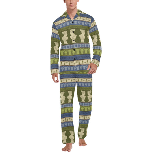 Ancient Greek Statue Print Design LKS301 Men's Long Pajama Set