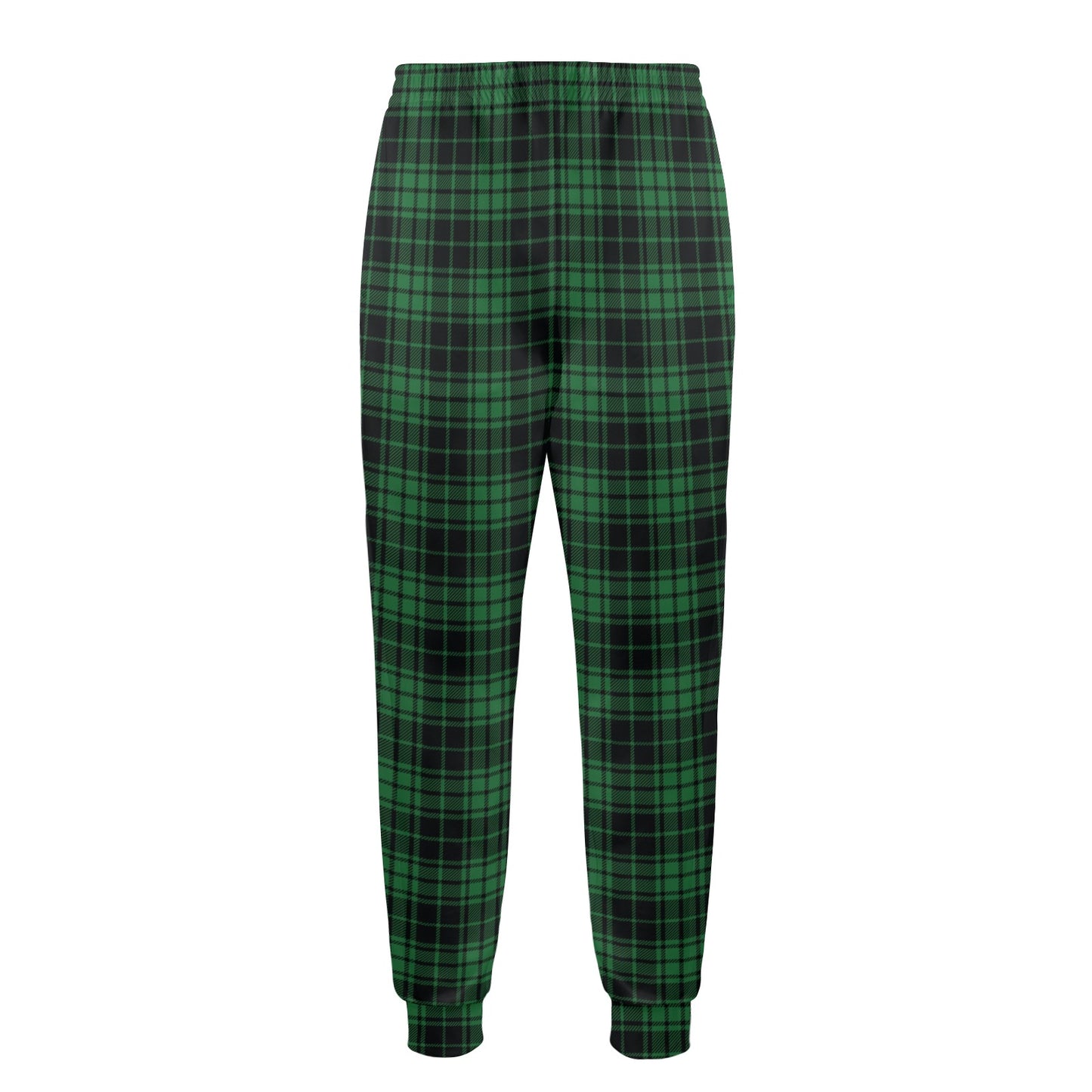 Green Tartan Plaid Pattern Men's Casual Track Pants