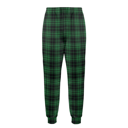 Green Tartan Plaid Pattern Men's Casual Track Pants