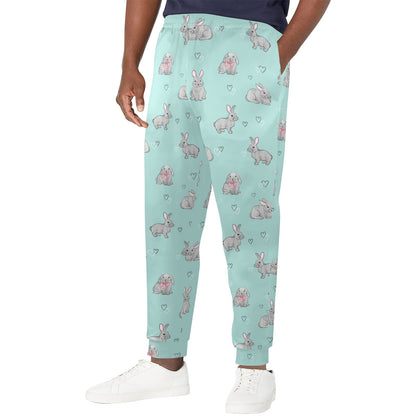 Bunny Pattern Print Design 02 Men's Casual Track Pants