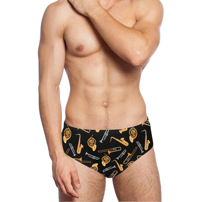Saxophone Print Design LKS403 Men's Swimming Briefs