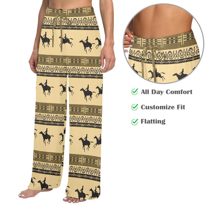 Horse Pattern Prnt Women's Wide Leg Lounge Pants